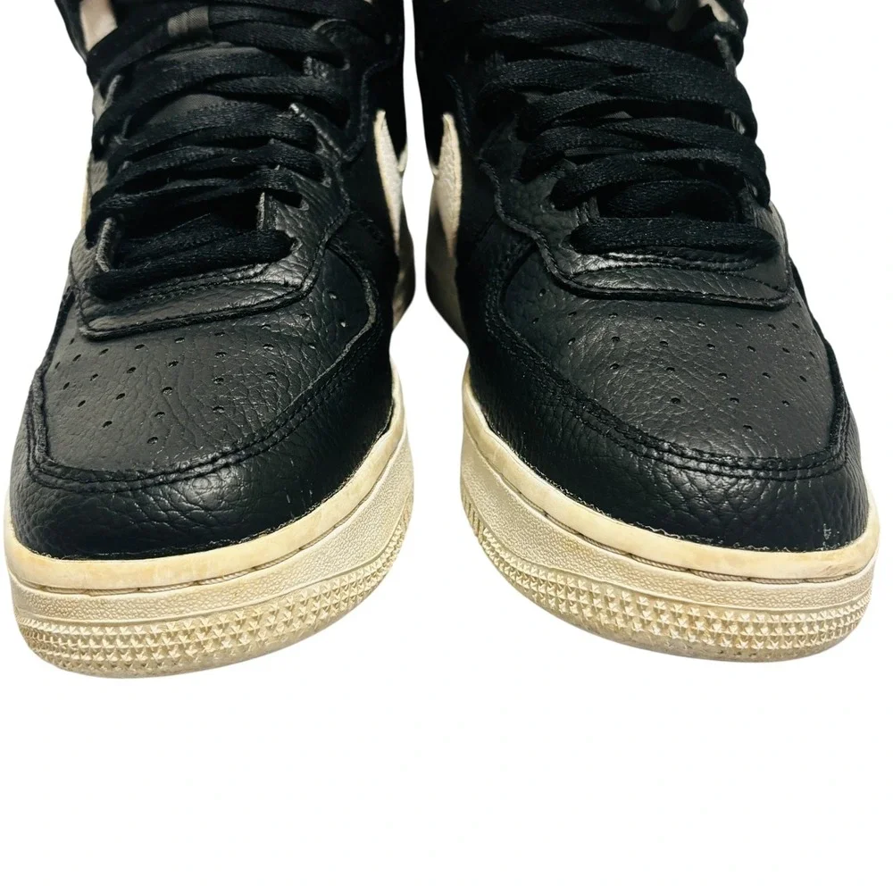 Nike Air Force 1 '07 High Men Sz 7 Black White CT 2303-002 'Missing Ankle Strap'